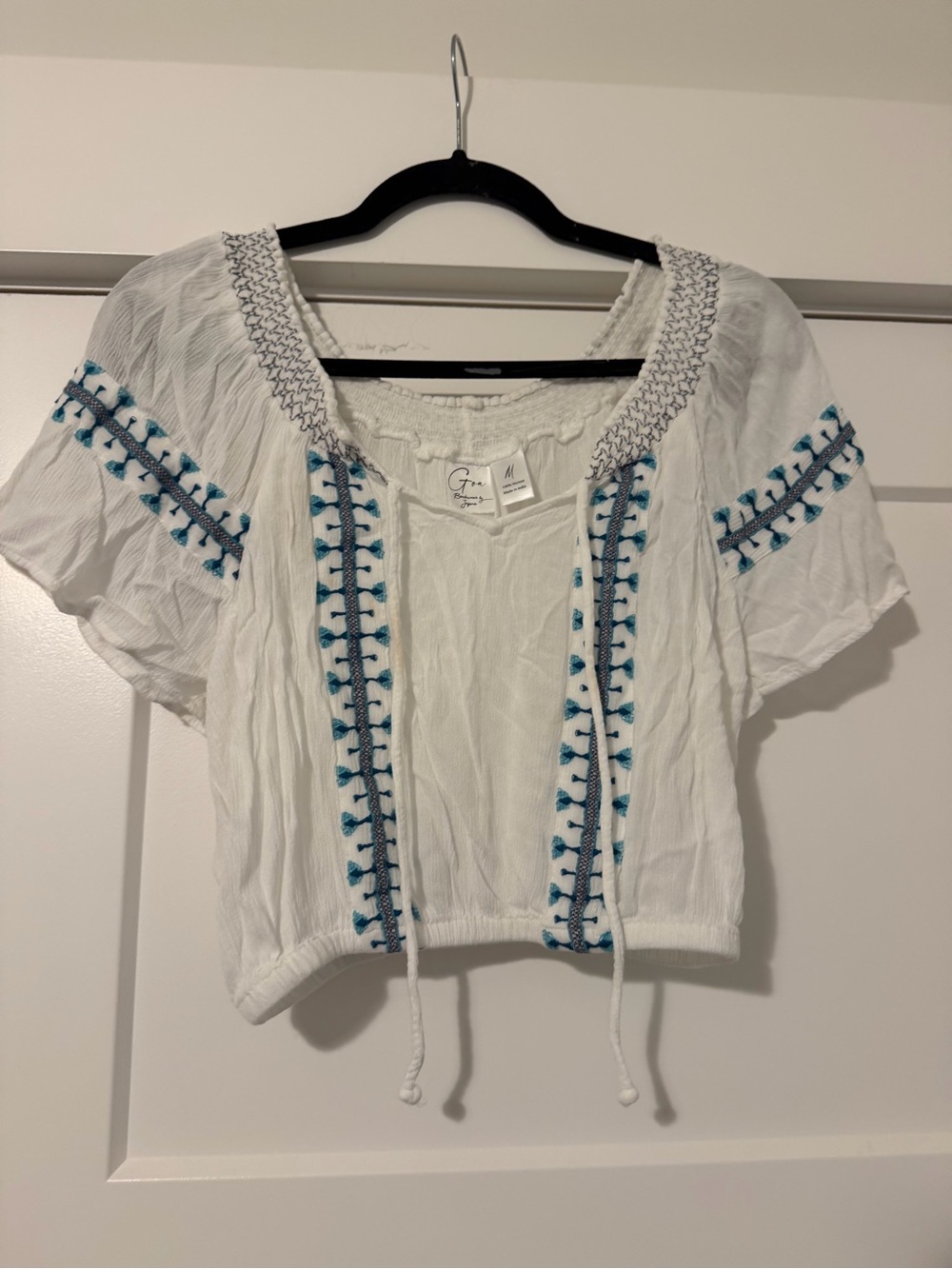 2pc set Cropped Peasant Top and pants